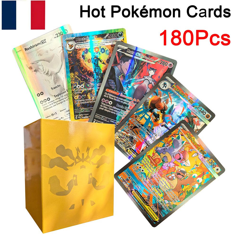 Cooperative Card Game - 55-180Pcs Pokemon Cards in French Letters