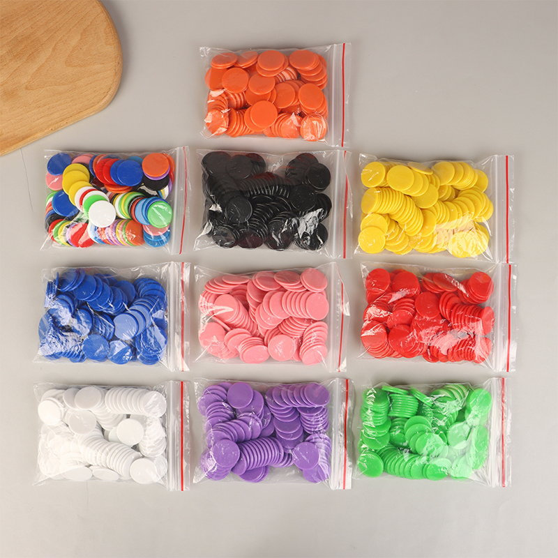 Board Game With Chips - 100Pcs 25mm Montessori Learning Education Math