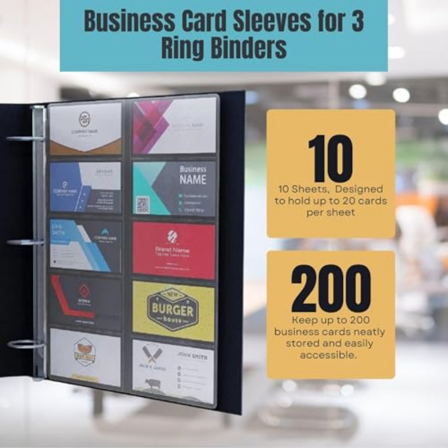 Business Card Sleeves for 3 Ri - مراجعة Card Sleeves Protector وسعره