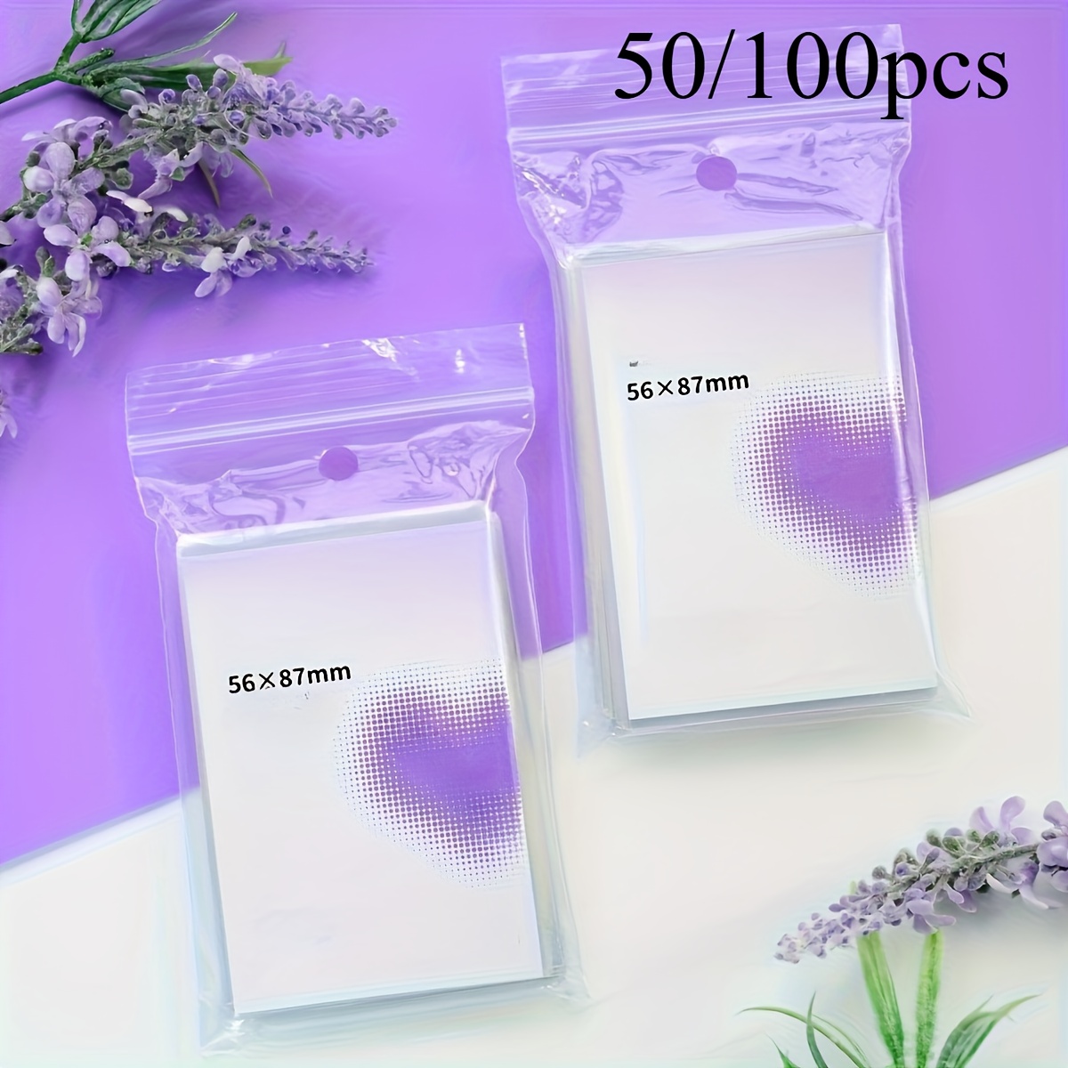 50/100pcs high-definition card - مراجعة Card Sleeves Protector وسعره