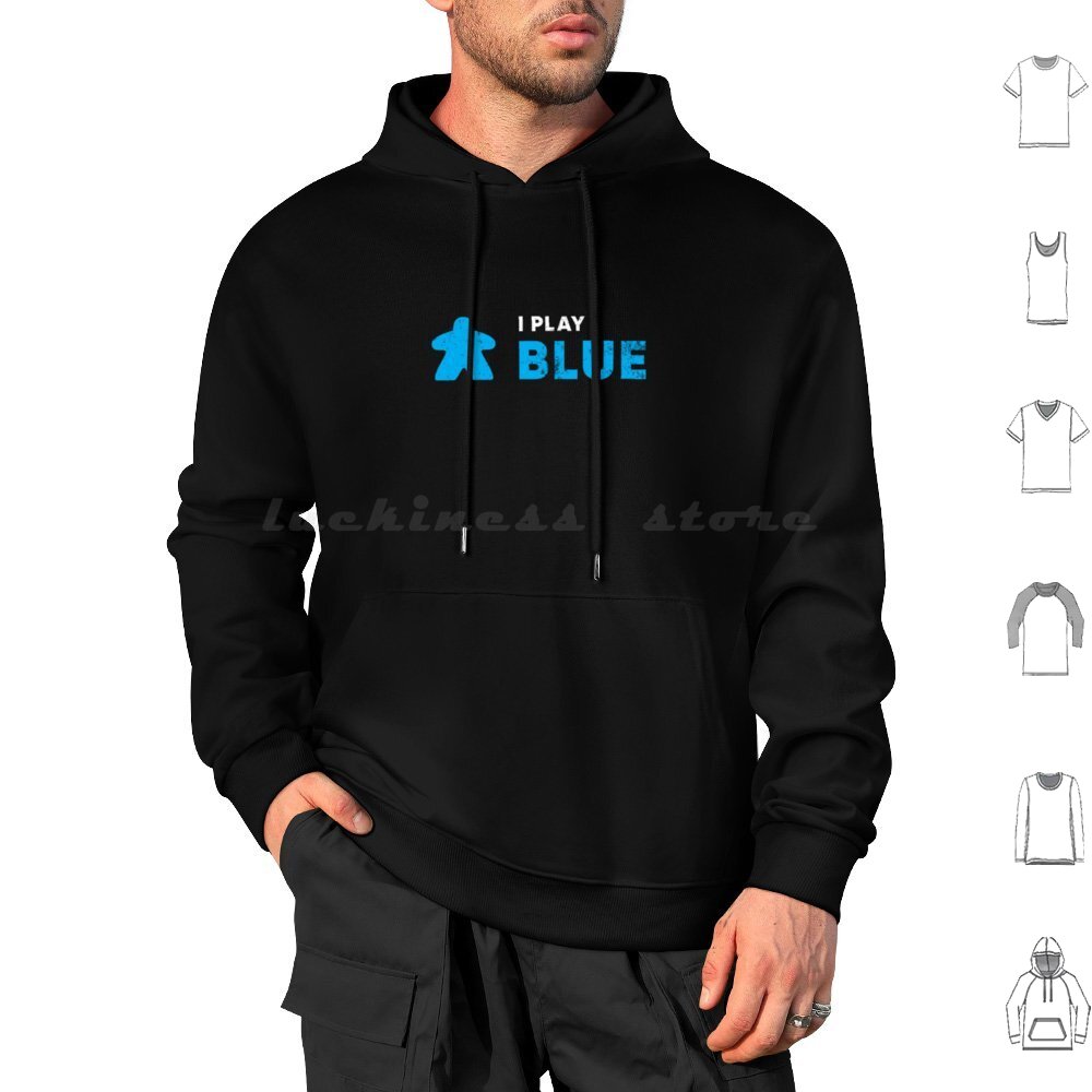 I Play Blue Hoodie Cotton Long - مراجعة Board Game Geek وسعره