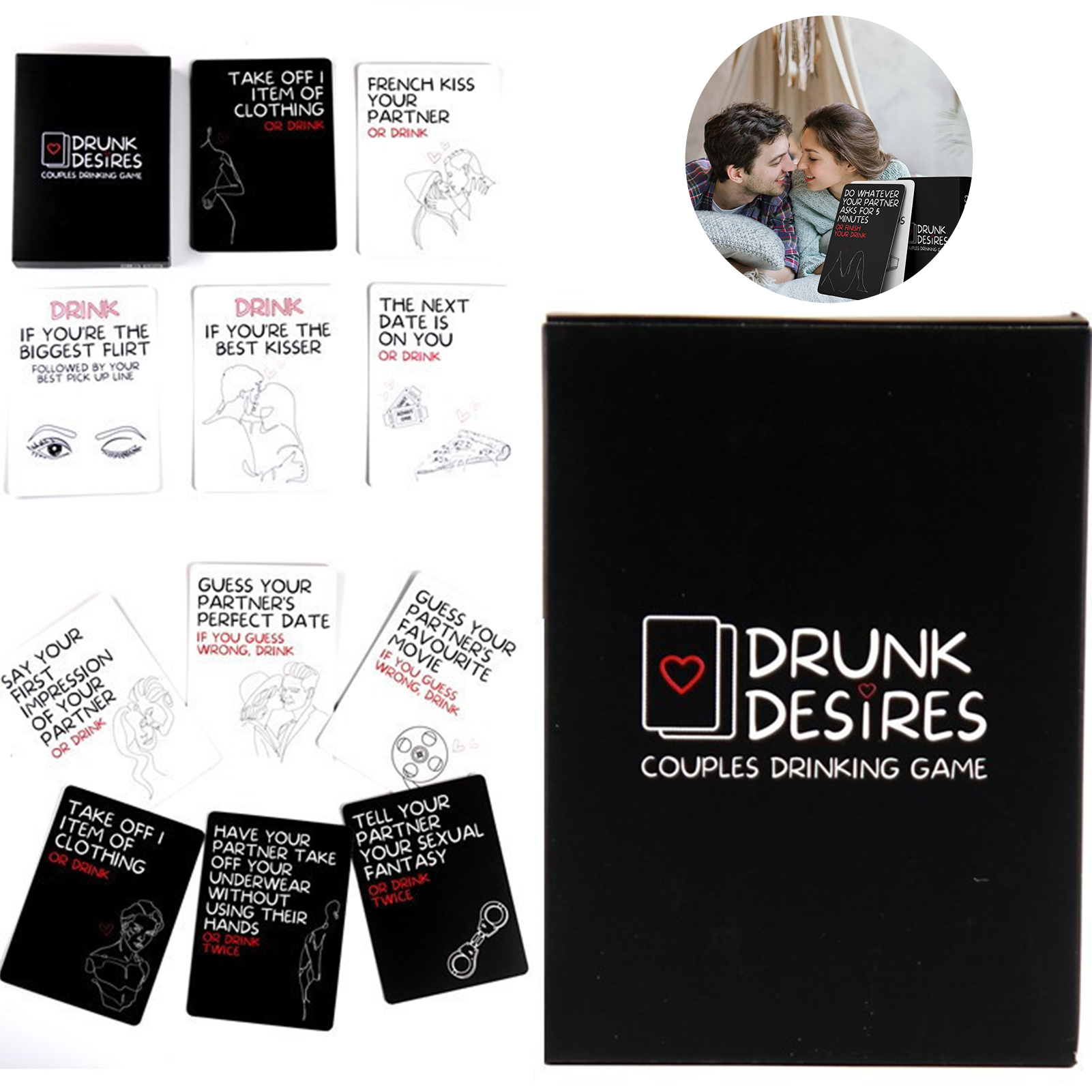 Drunk Couples Desires Card Gam - مراجعة Board Game Unmatched وسعره