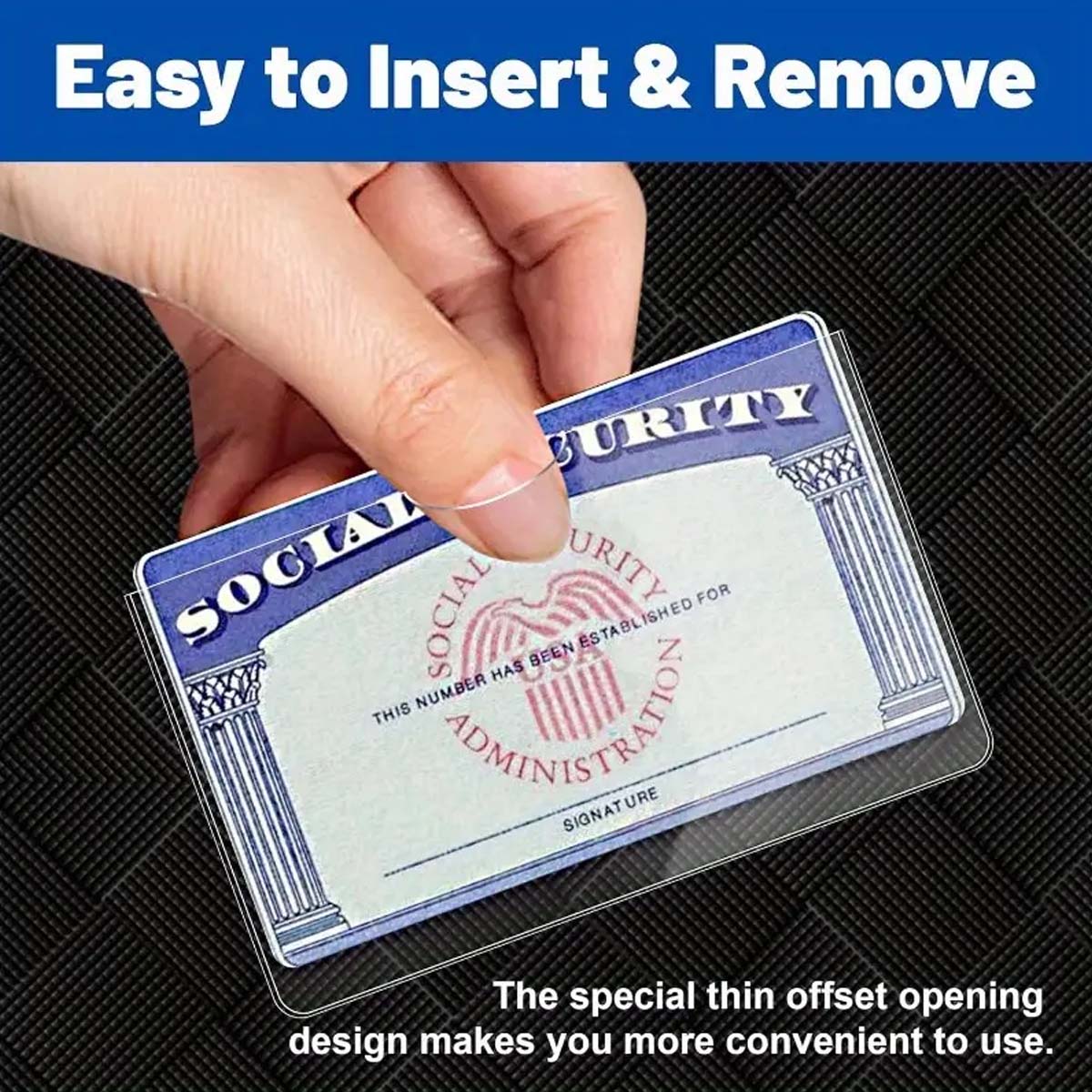6/12Pcs PVC Social Security Ca - مراجعة Card Sleeves Protector وسعره