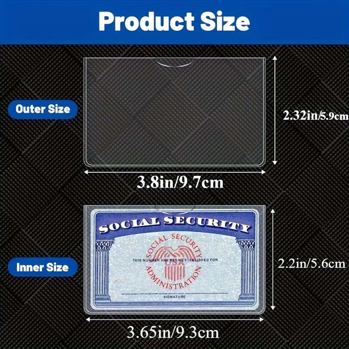 6/12Pcs PVC Social Security Ca - مراجعة Card Sleeves Protector وسعره