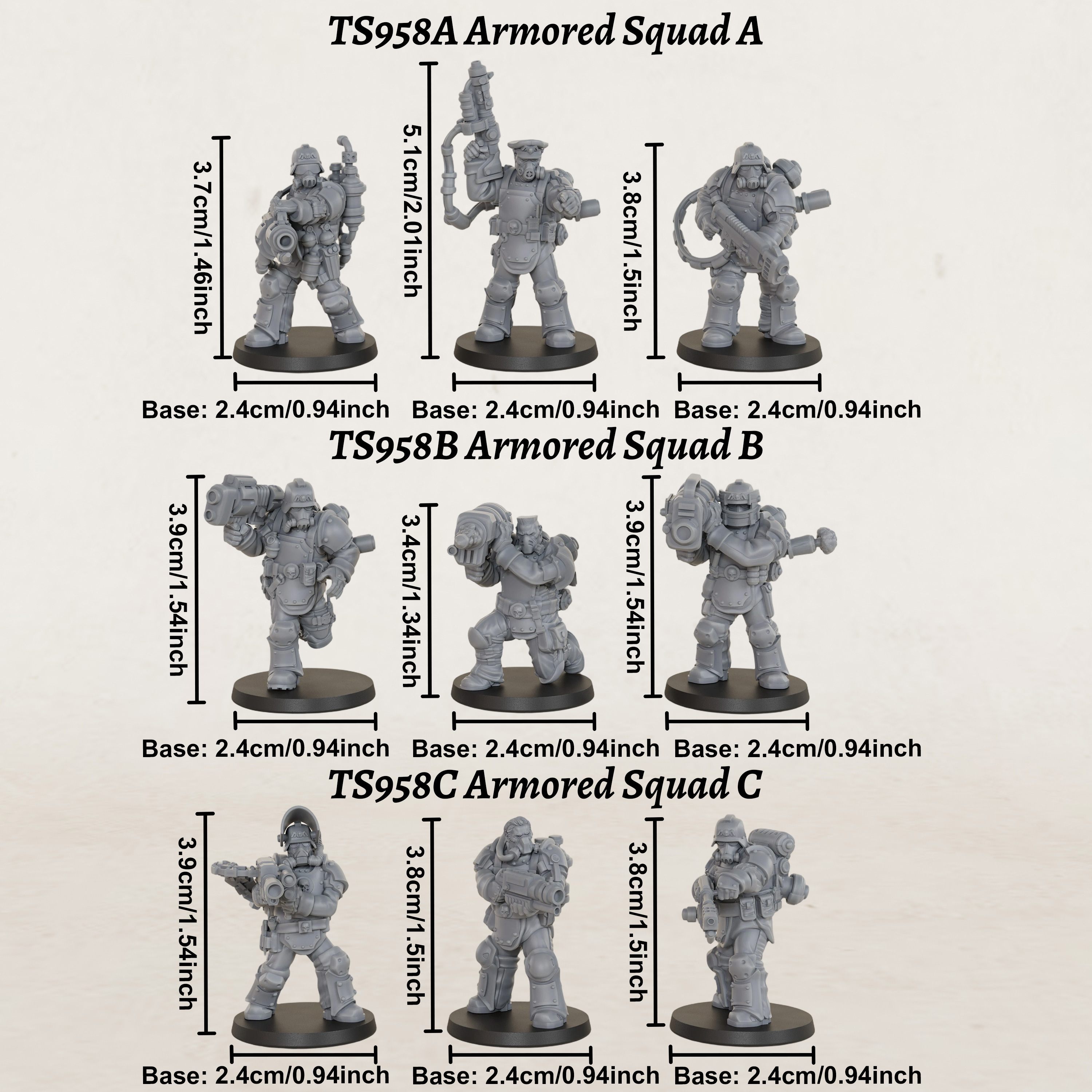 Sci-Fi Armored Squad Miniature - مراجعة Board Game Zombie وسعره