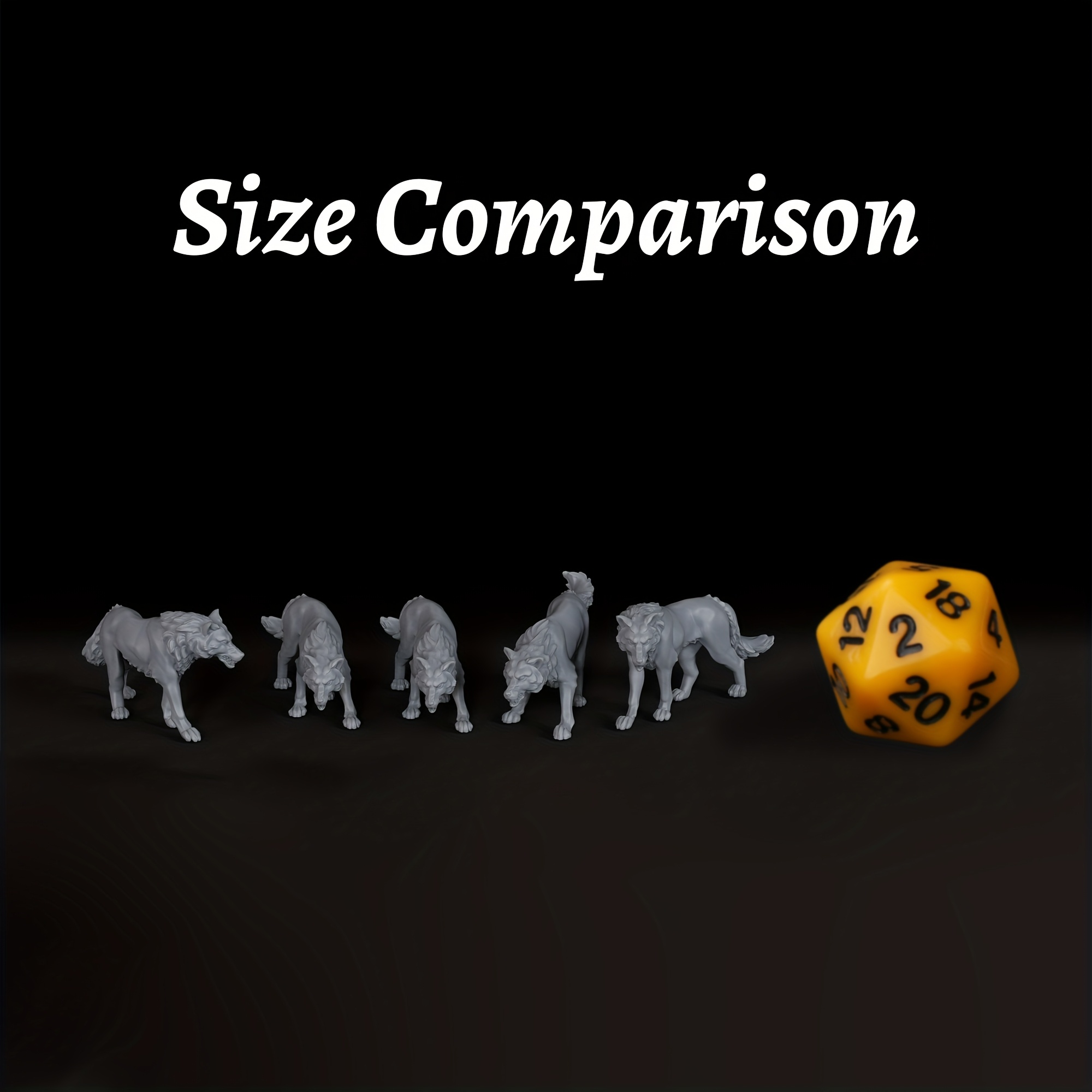 5pcs RPG Wolves Miniatures Set - مراجعة Board Game Zombie وسعره