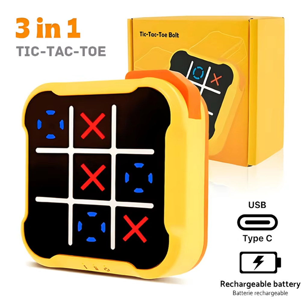 3in1 Electronic TIC-TAC-TOE Bo - مراجعة Board Game For 3 Players وسعره