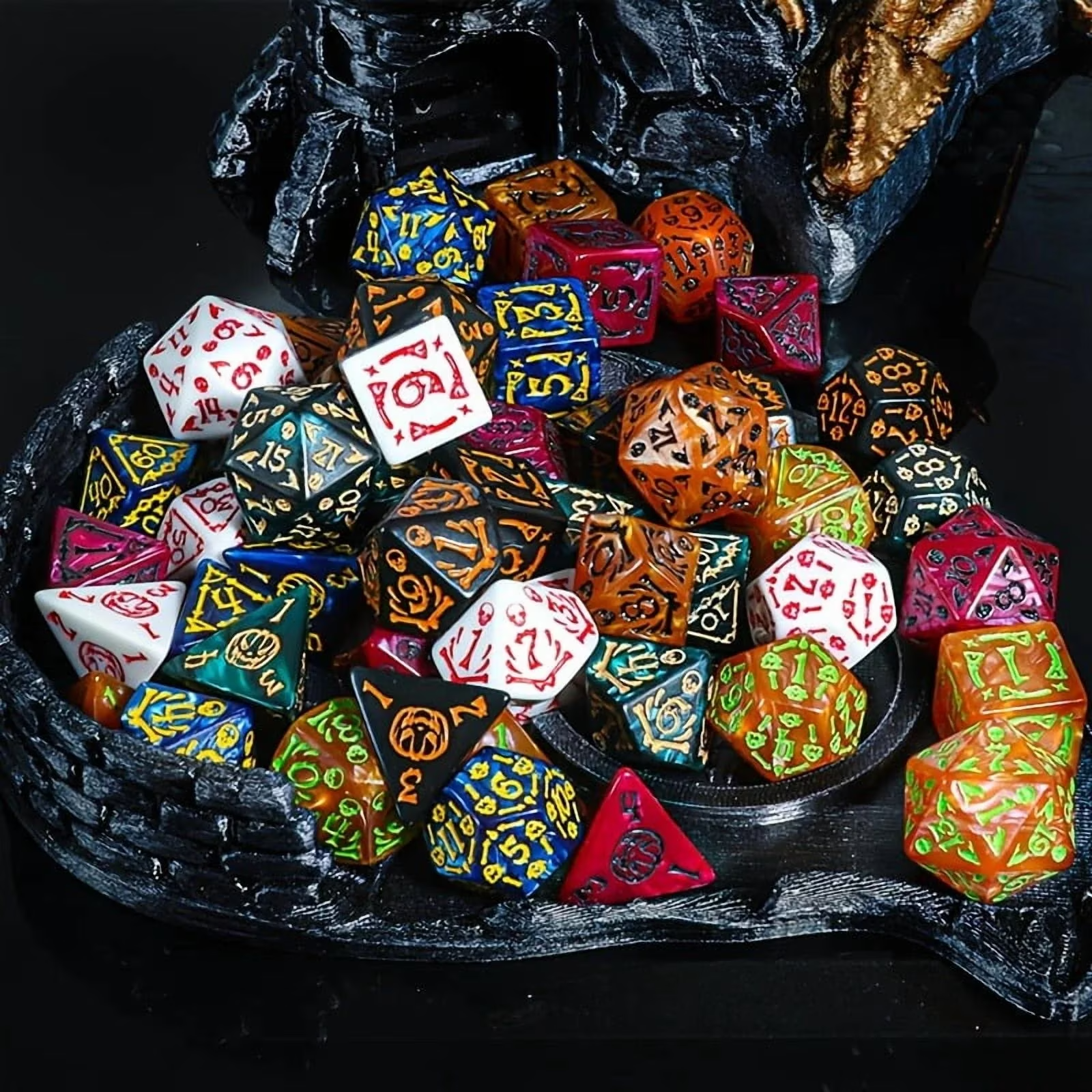 DND Dice Set -7pc Halloween Po - مراجعة Board Game Master وسعره