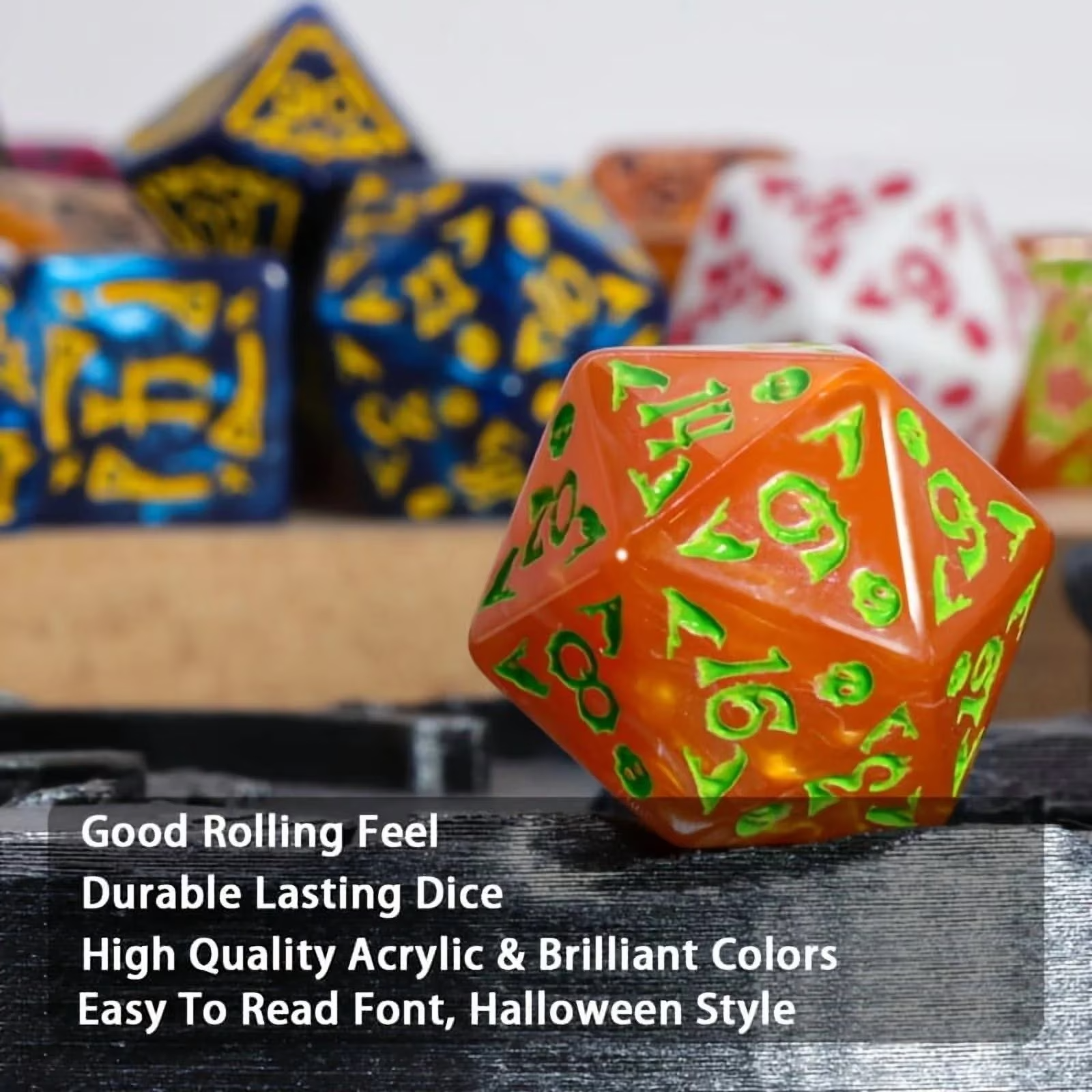 DND Dice Set -7pc Halloween Po - مراجعة Board Game Master وسعره