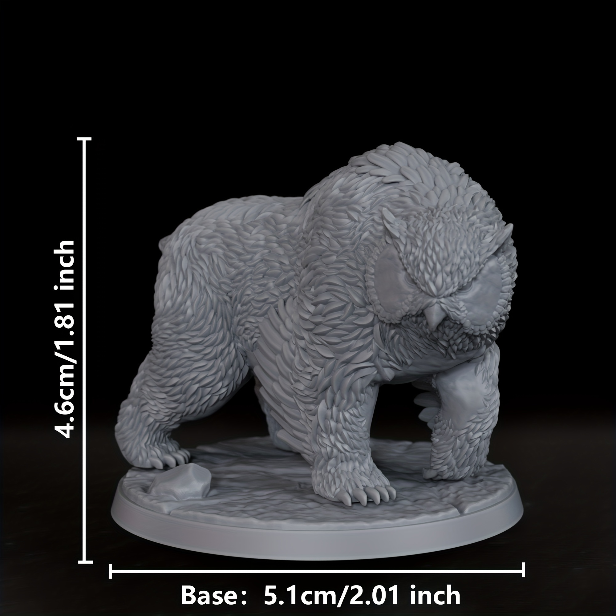 DND Owlbear Miniature - Fantas - مراجعة Board Game Zombie وسعره