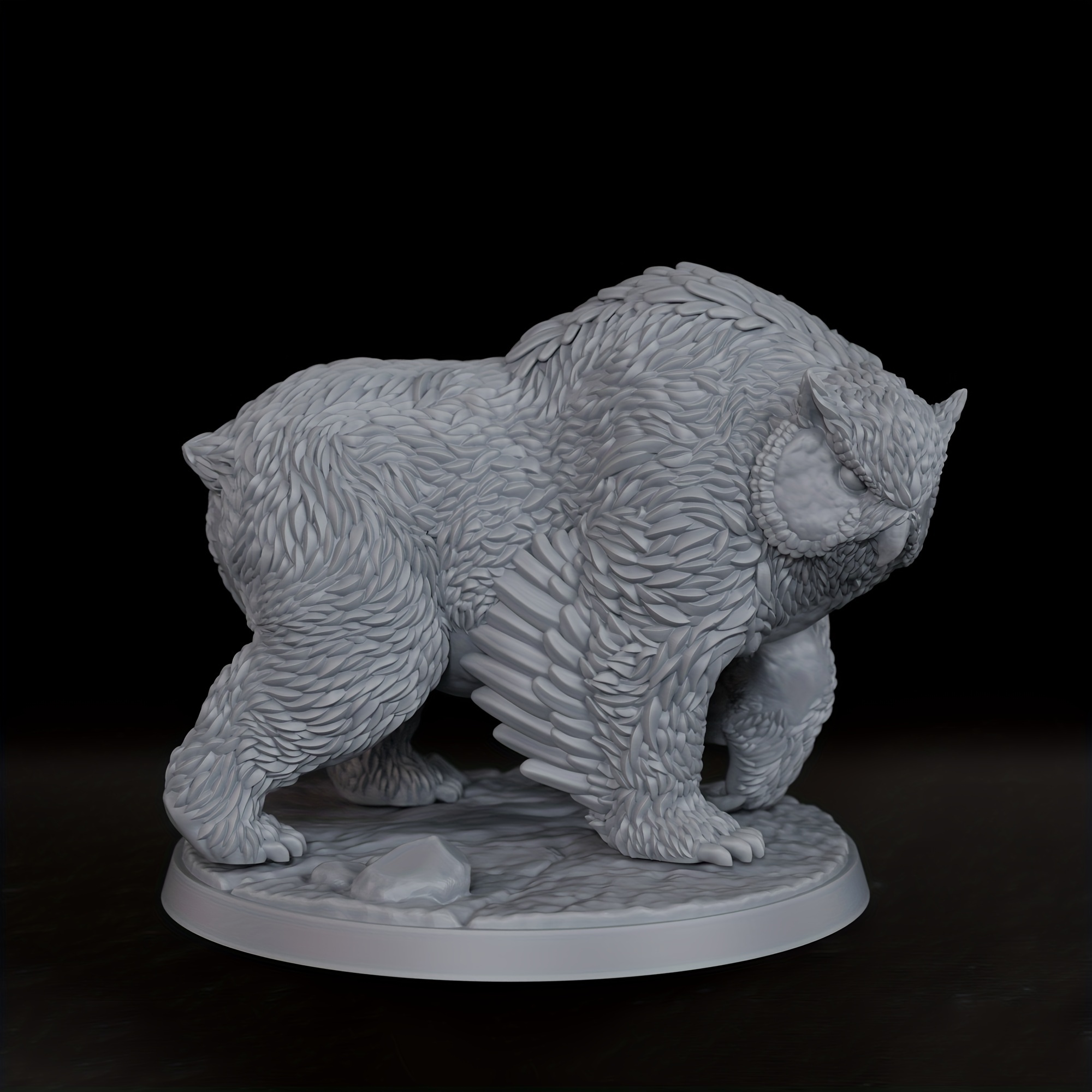 DND Owlbear Miniature - Fantas - مراجعة Board Game Zombie وسعره