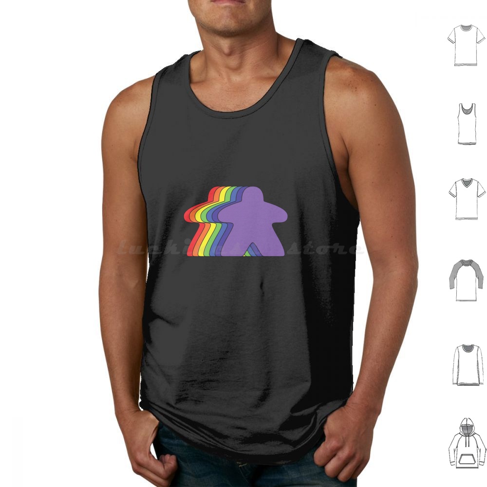 Rainbow Meeples Tank Tops Prin - مراجعة Board Game Geek وسعره