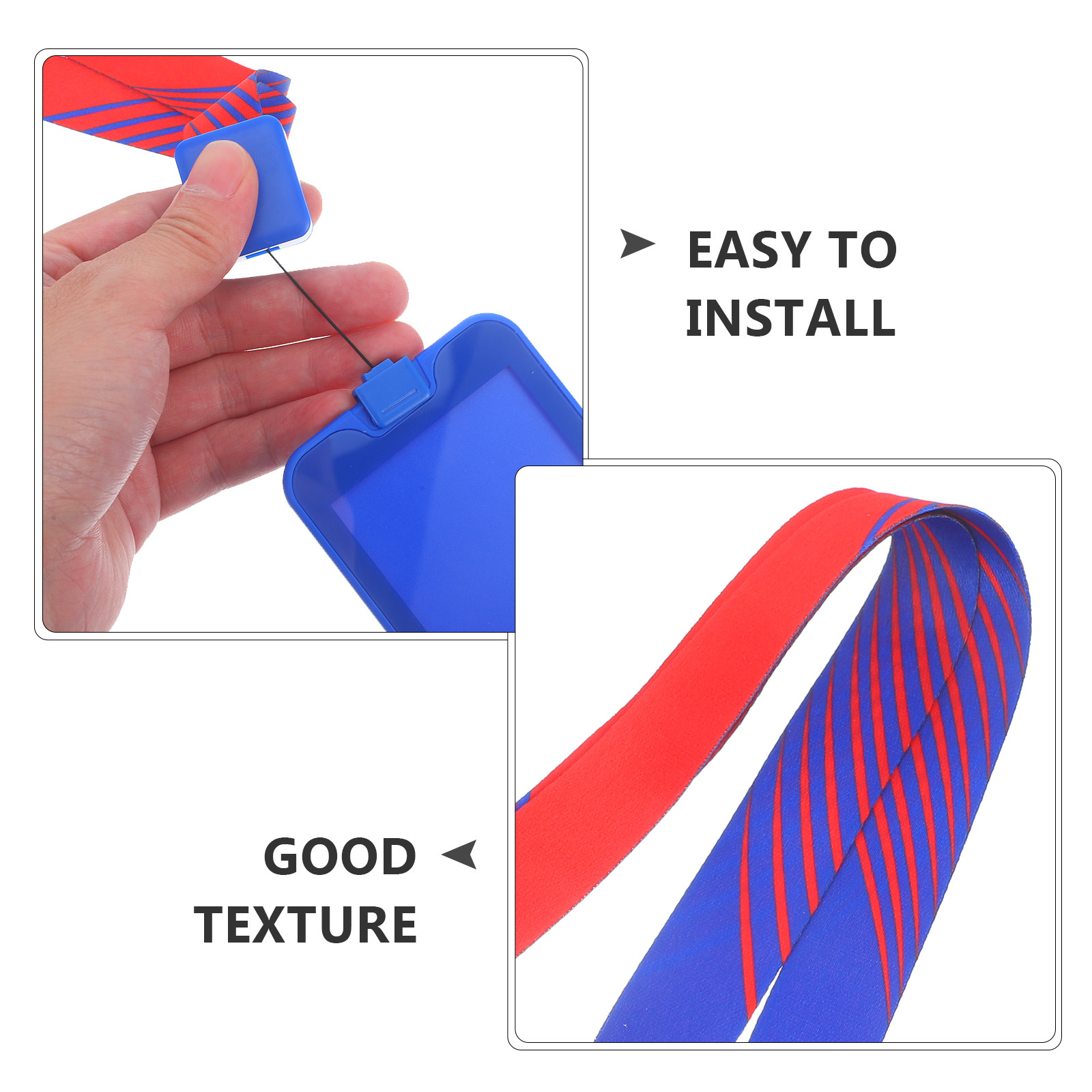1Set Easy Pull Lanyard Id Badg - مراجعة Card Sleeves Protector وسعره