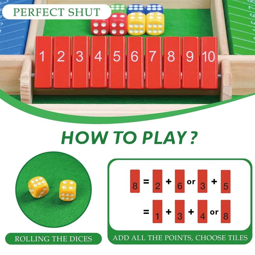 Shut The Box Table Board Game  - مراجعة Board Game Digital وسعره