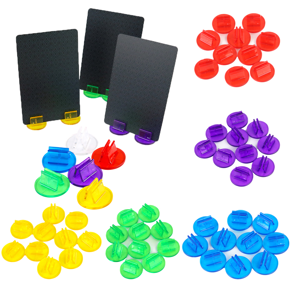 50pcs Card Holder Translucent  - مراجعة Board Game With Chips وسعره
