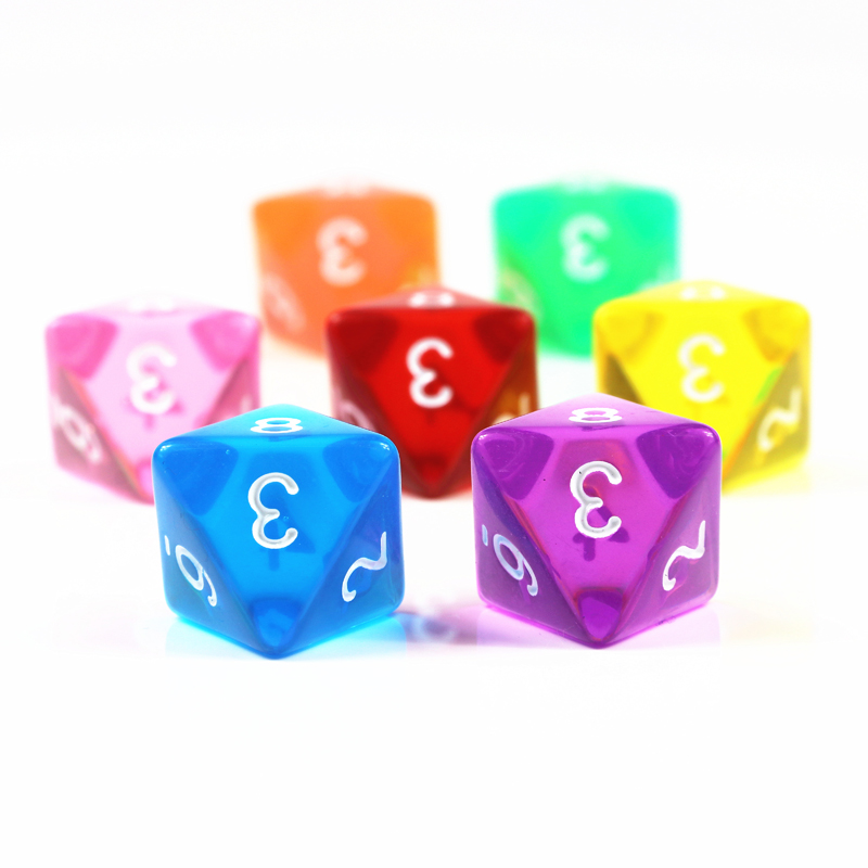 10Pcs D8 Transparent Color Dic - مراجعة Board Game Digital وسعره