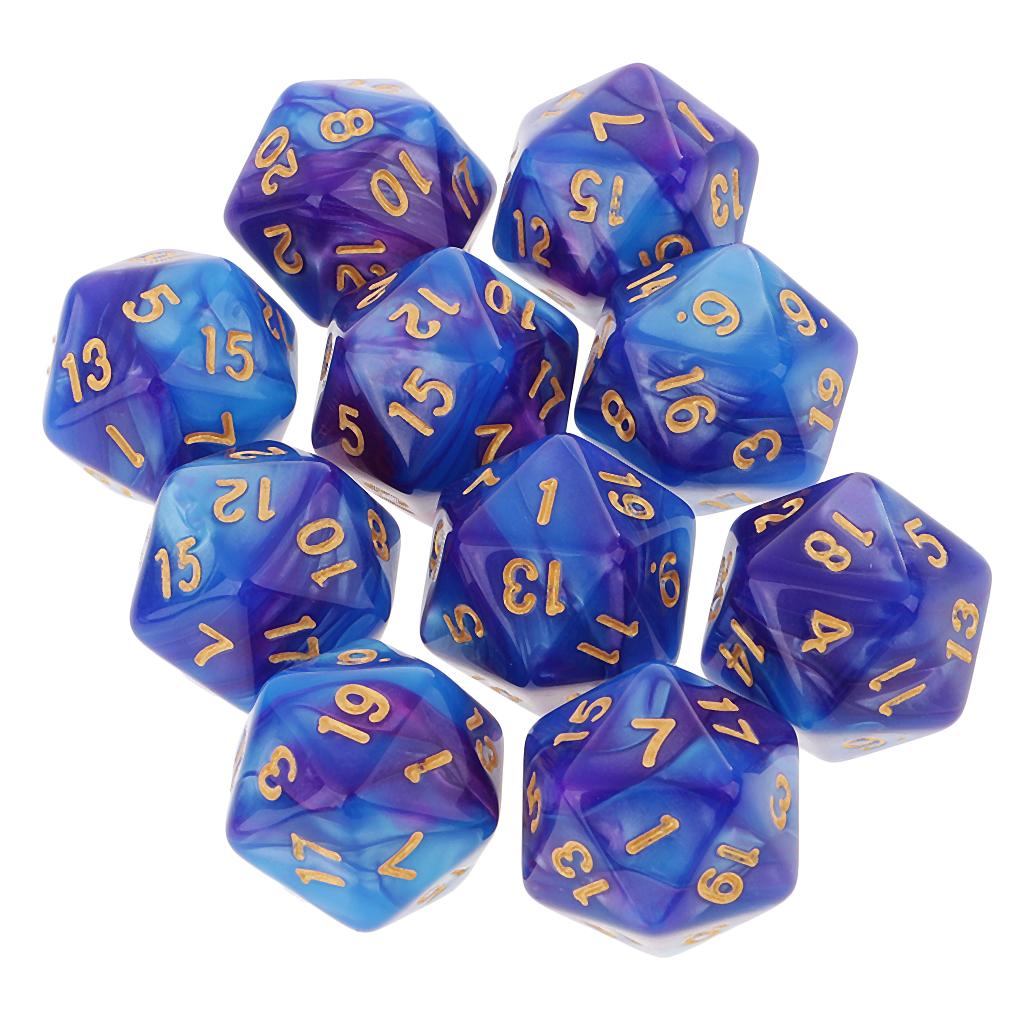10pcs Polyhedral 20 Sided Dice - مراجعة Board Game Digital وسعره
