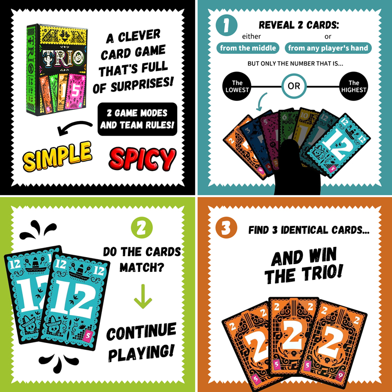 TRIO Board Game Strategic Card - مراجعة Board Game Unmatched وسعره