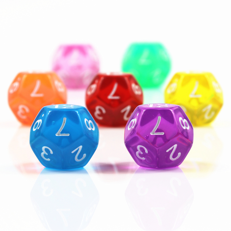 10Pcs 12 Sided Transparent Col - مراجعة Board Game Digital وسعره