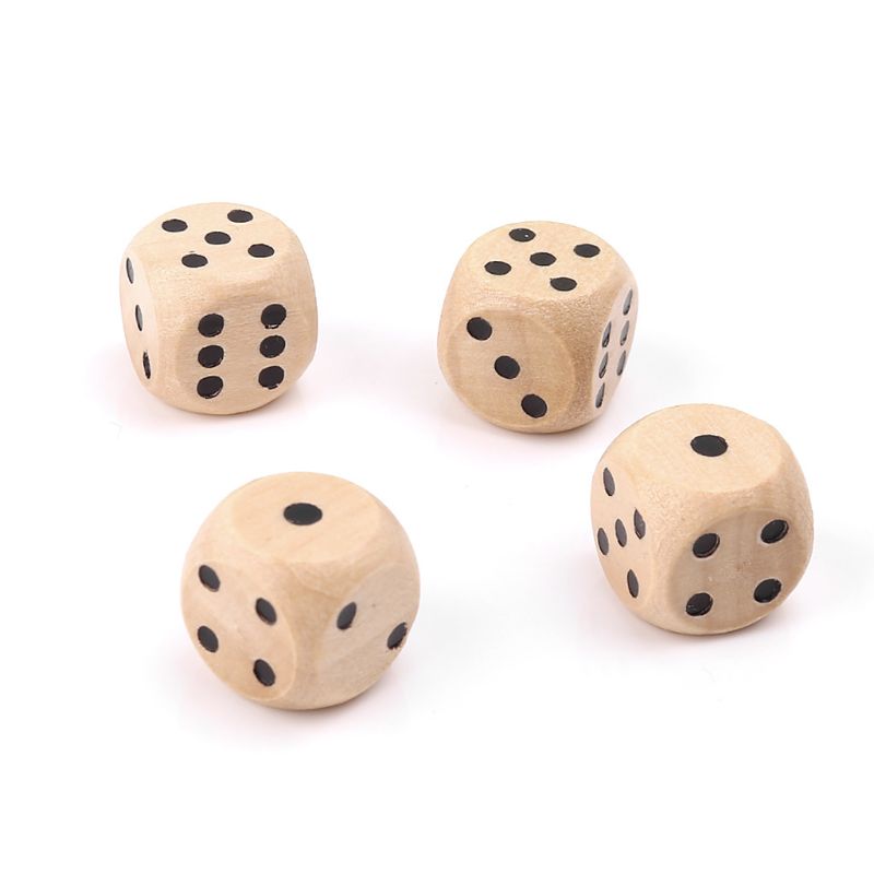 10Pcs Wooden 6 Sided D6 Faces  - مراجعة Board Game Digital وسعره