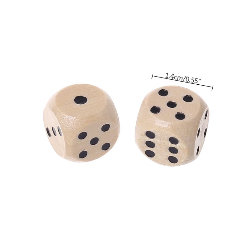 10Pcs Wooden 6 Sided D6 Faces  - مراجعة Board Game Digital وسعره